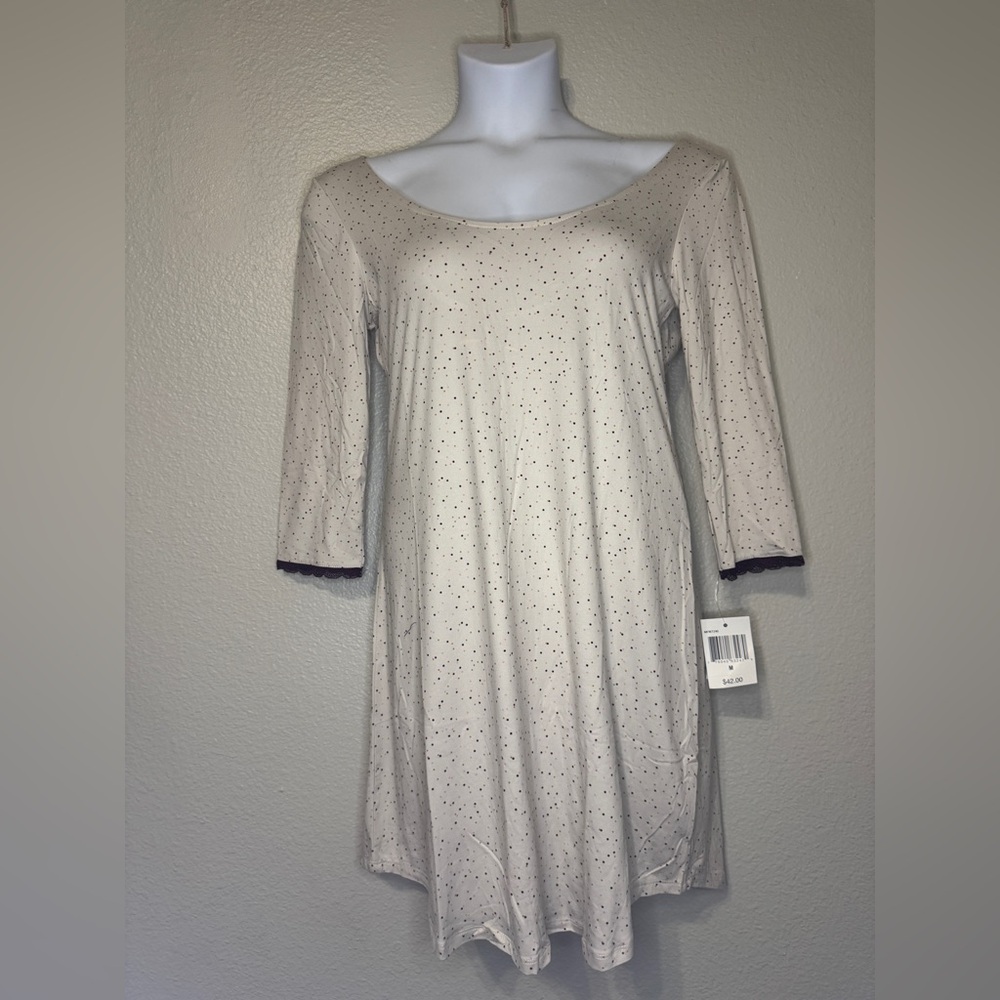 NWT Maidenform Polka Dot Loungewear Dress / Sleep Shirt